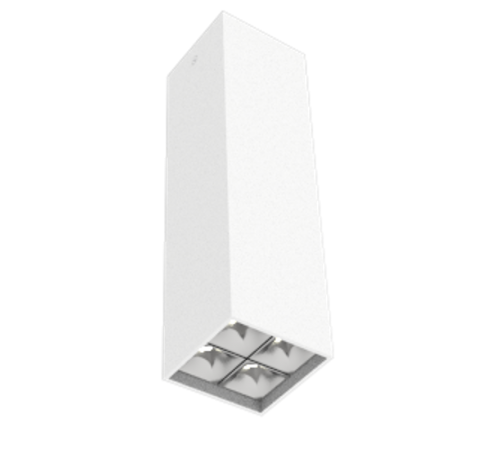 Светодиодный светильник DL-Box Reflect Multi 2x2 накладной 14 Вт 4000 К 80х80х300 мм RAL9003 белый муар DALI  V1-R0-00255-20D55-2001440  VARTON