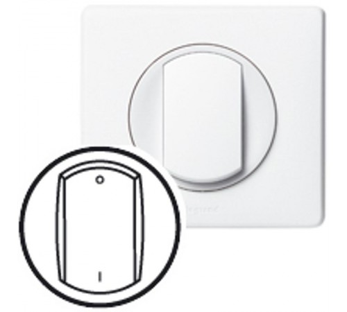 Celiane Белый Клавиша Выключателя 2х полюсного (мех 067020)  068021  Legrand