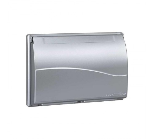 Simon Connect Рамка на 3 S-модуля с крышкой к монт.коробке SBM250, Сима Про, алюминий  SBMT302-8  Simon