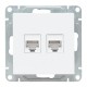 Механизм розетки RJ45 - 2шт, (cat5), белый Эпика EKF  UP1-SOW-2RJ45-5  EKF
