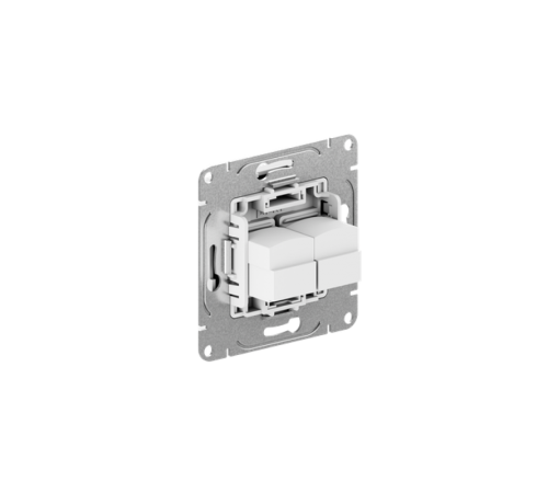 Механизм розетки RJ45 - 2шт, (cat5), белый Эпика EKF  UP1-SOW-2RJ45-5  EKF