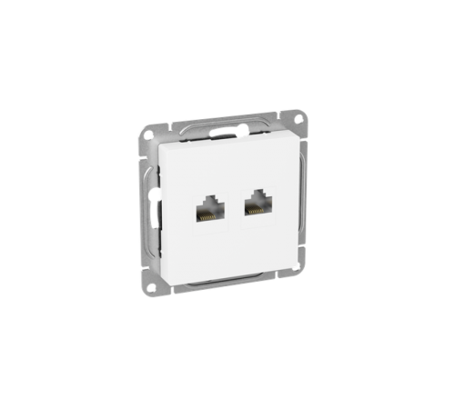 Механизм розетки RJ45 - 2шт, (cat5), белый Эпика EKF  UP1-SOW-2RJ45-5  EKF