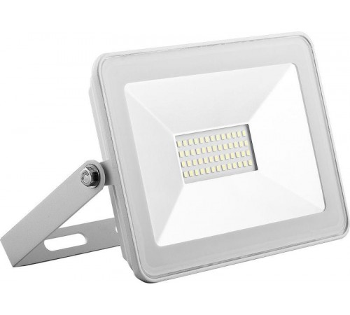 Прожектор светодиодный SFL90-30 2835SMD 30W 6400K AC220V/50Hz IP65, белый в компактном корпусе, 150*27*110 мм  55072  SAFFIT