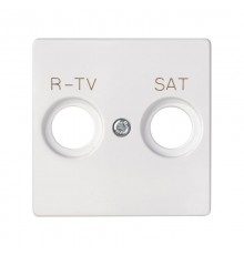 Накладка для розетки R-TV+SAT с пиктограммой "R-TV SAT" белого матового цвета S82 Concept  8200097-090  Simon