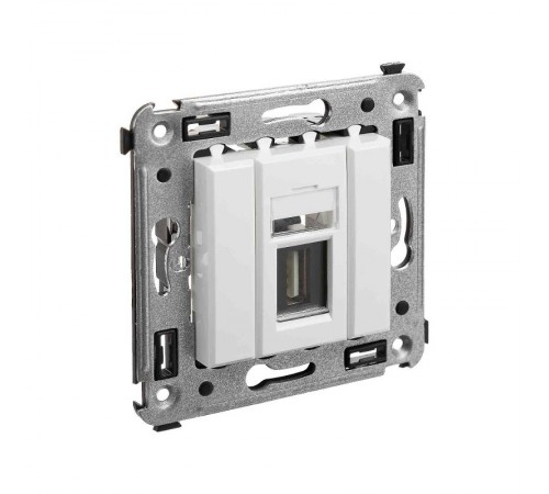 USB 2.0 розетка одинарная в стену, тип А-А, "Avanti", "Белое облако"  4400403  DKC