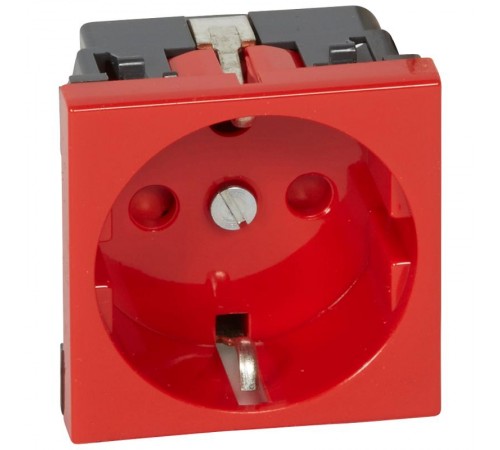 Розетка Mosaic 2M 2P+Т нем.ст с блокировкой (необх ключ 050299)  077214  Legrand