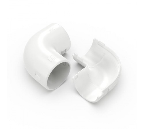 Соединитель угловой разборный белый d32 мм (5шт/400шт уп/кор)  PR13.02541  Промрукав