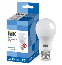 Лампа светодиодная LED 13Вт Е27 230В 6500К ECO А60 груша  LLE-A60-13-230-65-E27  IEK
