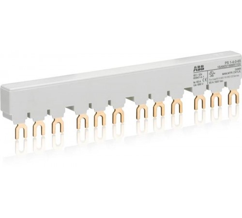 Шинная разводка 3-фазн. PS1-4-0-65 до 65А для 4-х автоматов типа MS116, MS132 без доп. контактов  1SAM201906R1104  ABB