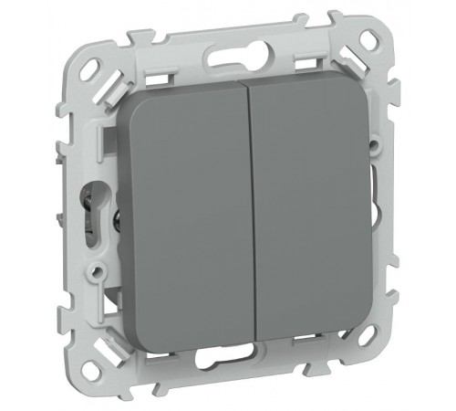 FLITE Выключатель жалюзи 10А ВЖ52-2-0-ФлМА мокрый асфальт  FI-V15-0-10-1-K80  IEK