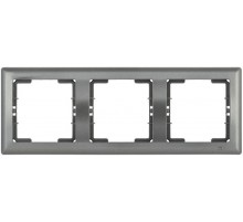 РГ-3-БА Рамка 3 мест. гориз. BOLERO антрацит  EMB30-K95  IEK