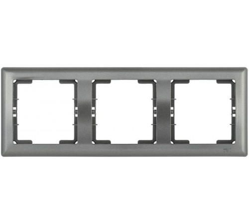 РГ-3-БА Рамка 3 мест. гориз. BOLERO антрацит  EMB30-K95  IEK
