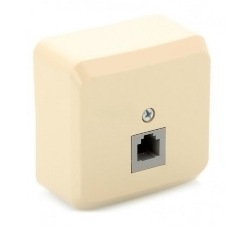 Этюд Кремовый О/У Розетка телефонная 1-ая  TELA-001K  SE