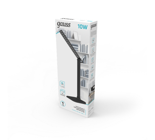 Светильник настольный GTL201 10W 580lm 4000K 170-265V черный диммируемый LED 1/10/40  GT2012  Gauss