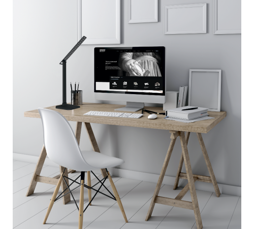 Светильник настольный GTL201 10W 580lm 4000K 170-265V черный диммируемый LED 1/10/40  GT2012  Gauss