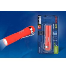 Фонарь универсальный S-LD045-B Red "Simple Light Debut", пластик, 0,5 Watt LED, блистер, 1хАА н/к, цвет красный  UL-00000210  Uniel