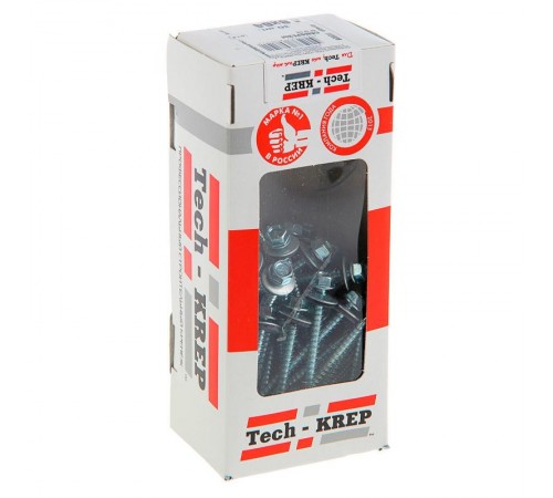 Саморез КР ZP св. 4,8х64 (30 шт) - коробка с окном ( 0,269 кг)  112028  Tech-KREP