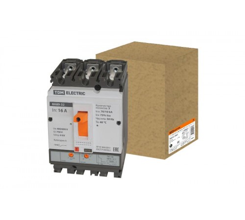 Автоматический выключатель ВА89-32 3Р 16А 70кА  SQ0751-0041  TDM