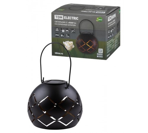 Светильник СС "Лофт 2" на солнечных батареях, сталь, 15х12 cм,  SQ0330-0120  TDM