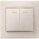 КВАРТА Кремовый Выключатель 2-клавишный с индикацией 10А ВС10-2-1-ККм EVK21-K33-10-DM  GENERICA