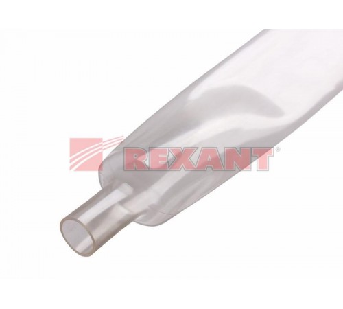 Термоусаживаемая трубка 25,0/12,5 мм, прозрачная, упаковка 10 шт. по 1 м  22-5009  REXANT