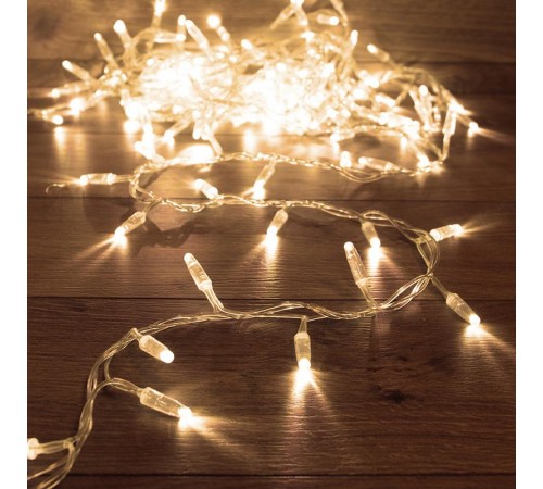 Гирлянда Кластер 10 м, прозрачный ПВХ IP65, 200 диодов, цвет теплый белый  303-636  NEON-NIGHT