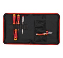 Набор отверток, отвертка тестер сети и диэлектрическиие бокорезы 160 мм в сумке  41390504  Felo