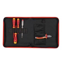 Набор отверток, отвертка тестер сети и диэлектрическиие бокорезы 160 мм в сумке  41390504  Felo