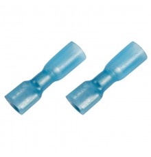 Клемма плоская полностью изолированная термоусаживаемая гнездо 6.6 мм 1.5-2.5 мм (РПи-м-т 2.5-(6.3) синий  08-0634  REXANT