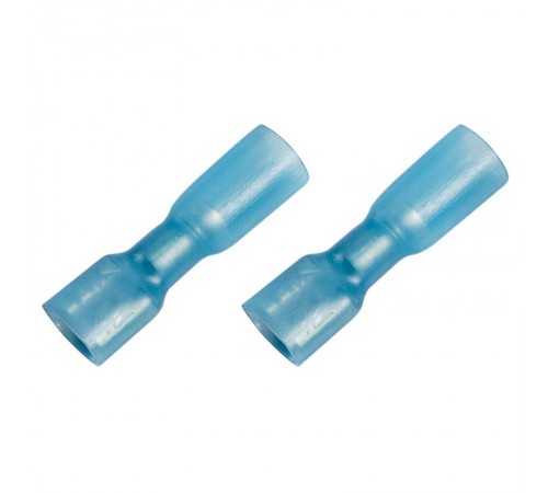 Клемма плоская полностью изолированная термоусаживаемая гнездо 6.6 мм 1.5-2.5 мм (РПи-м-т 2.5-(6.3) синий  08-0634  REXANT