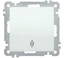 BOLERO белый Выключатель 1-клавишный проходной 10А ВС10-1-2-Б  EVB12-K01-10-1  IEK
