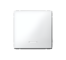 ArtGallery Белый Выключатель 1-клавишный кнопочный с подсветкой, 10А, механизм  GAL000116  SE