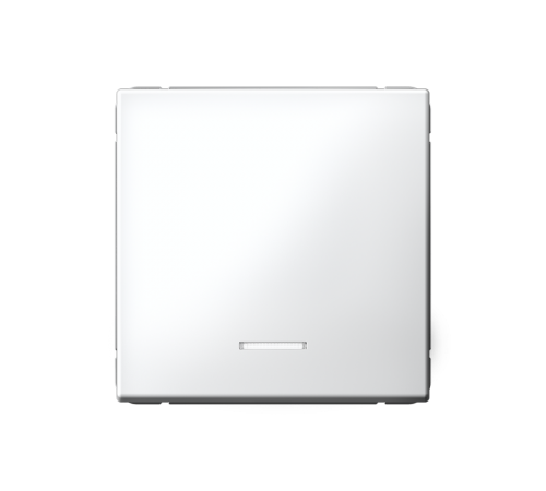 ArtGallery Белый Выключатель 1-клавишный кнопочный с подсветкой, 10А, механизм  GAL000116  SE