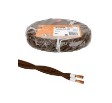 Ретро провод "Эко" 2х1,5 витой ГОСТ коричневый (10м)  SQ2801-0321  TDM