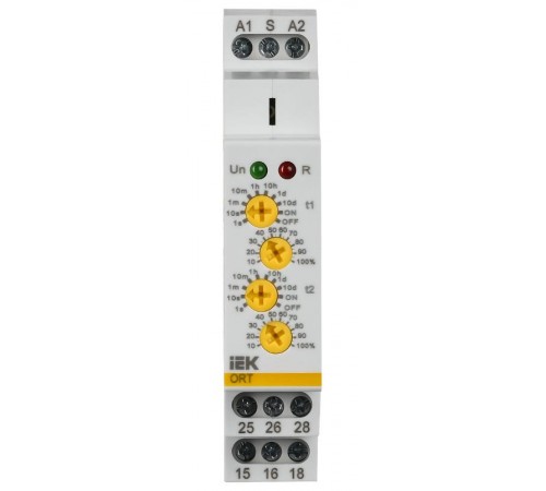 Реле времени ORT 2 конт. 2 уст. 12-240 В AC/DC   ORT-2T-ACDC12-240V  IEK