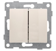 Bravo Выключатель 2кл., СУ , 10А, 250В, беж  С10В2-003  GUSI Electric