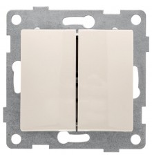 Bravo Выключатель 2кл., СУ , 10А, 250В, беж  С10В2-003  GUSI Electric