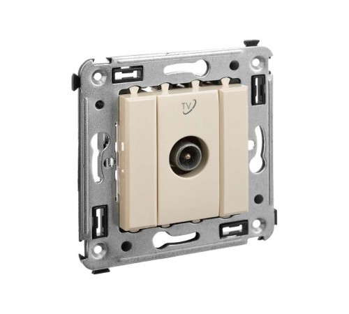 Розетка TV проходная в стену, "Avanti", "Ванильная дымка"  4405513  DKC