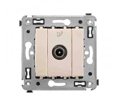 Розетка TV проходная в стену, "Avanti", "Ванильная дымка"  4405513  DKC