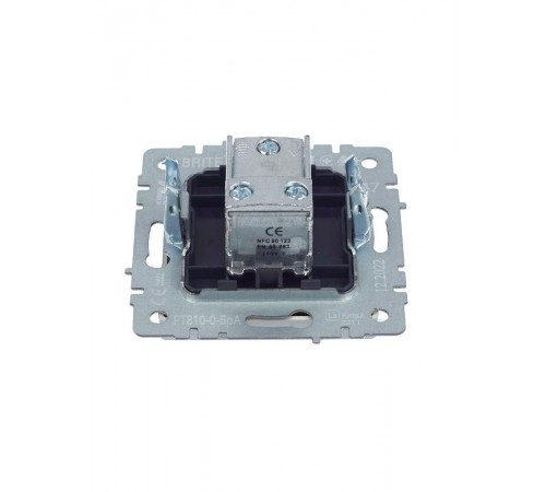 BRITE Розетка TV проходная РТВ10-0-БрА алюминий   BR-A10-P-K47  IEK