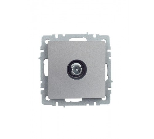 BRITE Розетка TV проходная РТВ10-0-БрА алюминий   BR-A10-P-K47  IEK