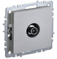 BRITE Розетка TV проходная РТВ10-0-БрА алюминий   BR-A10-P-K47  IEK