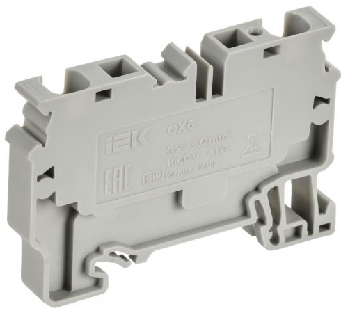 ARMAFIX Клемма пруж. CX6 6мм2 проходная серая  AF-CT40-00-K03-006  IEK