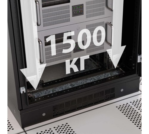 Шкаф напольный 24U 600х1000 двери перфорированная/перфорированная, укомплектован вводом и заглушками RAL 9005  R5IT2461PFB  DKC