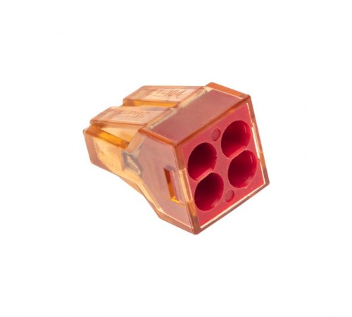 Экспресс-клемма СМК 773-604 с пастой, 4-проводная 0,75-4 мм (50 шт/уп)  07-5275  REXANT