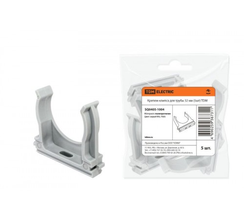 Крепеж-клипса для трубы 32 мм (5шт)  SQ0405-1004  TDM