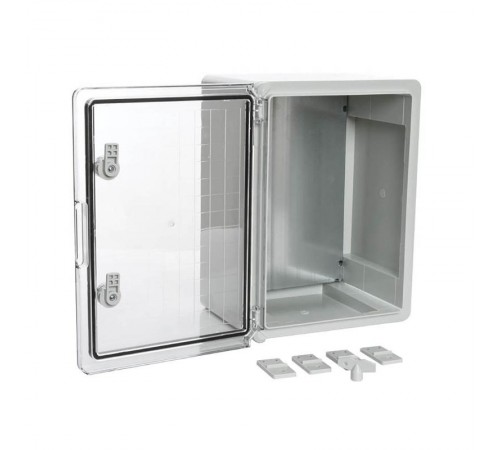 Корпус пластиковый с монтажной панелью ЩМП IP65 прозрачная дверь 400х300х170  PR08.26491  Промрукав