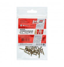Саморез ШУж 3,5х20 пот. гол. (26 шт) - пакет ( 0,025 кг)  102480  Tech-KREP