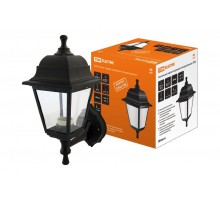 Светильник садово-парковый НБУ 04-60-001 60Вт ЛН/КЛЛ/LED Е27 IP44 четырехгранник, настенный, пластик, черный  SQ0330-0704  TDM