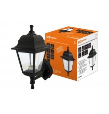 Светильник садово-парковый НБУ 04-60-001 60Вт ЛН/КЛЛ/LED Е27 IP44 четырехгранник, настенный, пластик, черный  SQ0330-0704  TDM